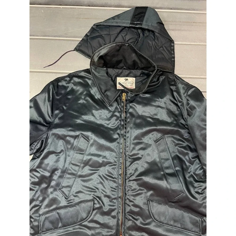 Vintage Golden Fleece Parka Jacket Mens 54 Dark‎ Turqoise Full Zip Quilt Lined